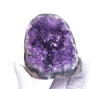 DSZUJTYROP Amethyst Crystal Cluster Raw Geode Quartz for Home Decoration Gemstone Figurine,300-400g