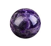 DSZUJTYROP Amethyst Crystal Sphere Ball with Wood Stand Large Crystals Sculpture Home Office Decoration Fengshui,60mm