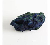 DSZUJTYROP Azurite Malachite Geode Crystal Cluster Teaching Research Collectible Ornaments (Size : 3-4cm)