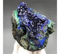 DSZUJTYROP Azurite Malachite Geode Quartz Crystal Cluster Teaching Research Stone Collectible Ornaments (Size : 3-4cm)