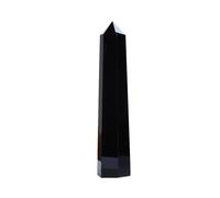 DSZUJTYROP Beautiful 1PC Crystal Obsidian Column Point Quartz Stone Obelisk Wand Home Decor DIY Gift
