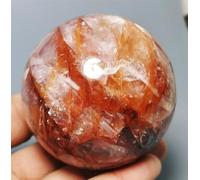 DSZUJTYROP Beautiful Crystal Red Fire Quartz Polished Sphere Ball Ornaments (Size : 1500-1600g)