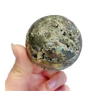 DSZUJTYROP Beautiful Pyrite Sphere Stone Ball Crystal Quartz Ornaments (Size : 600-650g)