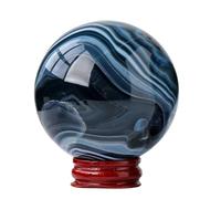 DSZUJTYROP Black Agate Crystal Balls, Ball for Fengshui, Divination Sphere, Home Decoration, and,65mm
