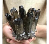 DSZUJTYROP Black Crystal Cluster specimens, Furniture and Office Accessories, Gifts Home Decor(650-700g)