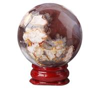 DSZUJTYROP Black Gemstone Sphere Quartz Crystal Ball for Balancing Feng Shui Agate Stone Home Decor Spiritual Gift,40~50mm