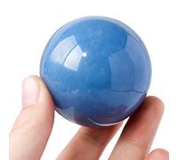 DSZUJTYROP Blue Angel Crystal Sphere with Stand, Ball Decorative for Witchcraft, Home Decor Accessories Modern Interior Design,50~55mm