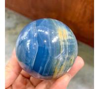 DSZUJTYROP Blue Ball Crystal Ore Home Decor Gift Spiritual Ornaments (Size : 61-65mm)