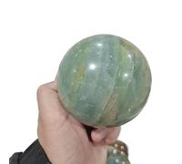 DSZUJTYROP Blue Ball Hand Polished Crystal Ore Home Office Decorative Craft Gifts Spiritual Ornaments (Size : 71-80mm)