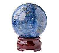 DSZUJTYROP Blue Kyanite Crystal Sphere Stone Ball Polished Decoration Gemstone Home and Office,50-55mm