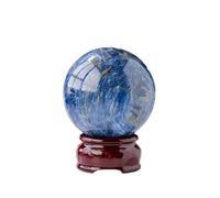 DSZUJTYROP Blue Topaz Crystal Ball Home Decoration Ornaments Lapis Lazuli Stone Entrance Feng Shui Crafts,55~60mm
