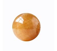 DSZUJTYROP Citrine Crystal Ball Decorative Sphere with Delicate Base Yellow Ornament for Home Decor Housewarming and Festive Display,60mm