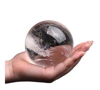 DSZUJTYROP Clear White Crystal Ball, Sphere Crystals Stone Polished Crafted Gemstones for, Witchcraft Halloween,Home Decorations,12cm