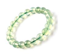 DSZUJTYROP Collection Grade Prehnite Bracelet | Premium Green Quartz |Lucky Stone Beaded Single Strand Bracelets | Gifts for Birthday,7mm
