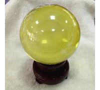 DSZUJTYROP Colored Crystal Balls Home Ornaments Glass Creative Crafts,Yellow,80mm