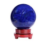 DSZUJTYROP Crystal Ball Blue Melting Quartz with Stand Ornaments Stone Polished Photography Display Sphere Desktop Decoration,12cm/4.7in