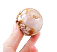 DSZUJTYROP Crystal Ball Cherry Blossom Agate Raw Stone Ore Mark Home Decoration,25~30mm