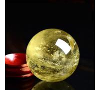DSZUJTYROP Crystal Ball, Citrine, Round, Figurine, Feng Shui Goods, Purification, Luck, Financial, Increase, Business Prosperity,55~60mm