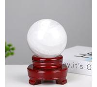 DSZUJTYROP Crystal Ball Ornament with a Base for Home and Parties Decoration,White,50mm