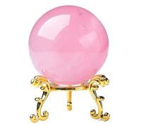 DSZUJTYROP Crystal Ball Paperweight, Glass with Stand Accessories Rockery Ornament, ball-90~100mm