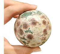 DSZUJTYROP Crystal Balls Decorative Ball Green Stone Gemstone Sphere for Home Decoration Fengshui Wealth Stones Ornaments,70mm