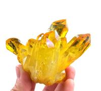 DSZUJTYROP Crystal Cluster Citrine Ornament Rock Clear Quartz Gemstone Figurine for, Home Decor,600g