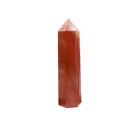 DSZUJTYROP Crystal Columns Health Point Obelisk Wand Amethyst Rose Quartz Ore Crafts Home Decoration 1PC Ornaments (Color : Red Jasper)