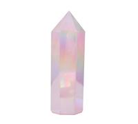 DSZUJTYROP Crystal Electroplated Quartz Tower Wand Hexagonal Single-Pointed Column Decorative Ornaments for,6~7cm