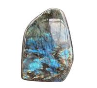 DSZUJTYROP Crystal Moonstone Ornament Polished Quartz Labradorite Decorating Stone (Size : 1500-1700g)