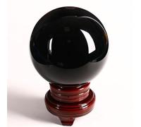 DSZUJTYROP Crystal Obsidian Ball Gemstone Sphere Stones for Fengshui, Divination,Home Decoration,160mm