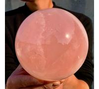 DSZUJTYROP Crystal Polished Rose Powder Balls Sphere Ornaments (Size : 900-1000g)