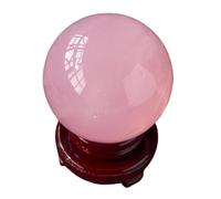 DSZUJTYROP Crystal Sphere Ball Rose Quartz for Feng Shui Divination Fortune Telling Tabletop Home and Office Decoration,15cm/5.9in