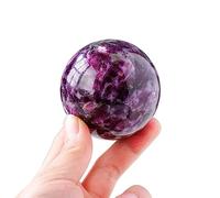 DSZUJTYROP Crystal Stone Polished Lepidolite Quartz Sphere Purple Mica Ball Home Decoration (Size : 4-5cm)