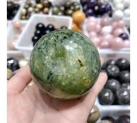 DSZUJTYROP Crystals Quartz Grape Prehnite Sphere Ball Stones Room Home Office Aquarium Decoration Accessories Gemstone Ornaments (Size : 80-85mm)