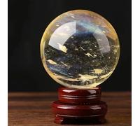 DSZUJTYROP Crystals Sphere,Melting Crystal Quartz Ball with Stand,Home Office FengShui Gumper, Collection, 19cm/7.5in