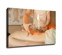DSZUJTYROP Cupping Chinese Medicine Spa Poster Modern Minimalist Wall-Art Health Wellness Decor(Unframed,12x18inch(30x45cm))