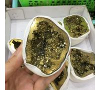 DSZUJTYROP Decorative Ornaments Agate geode Crystal Cluster Quartz Point