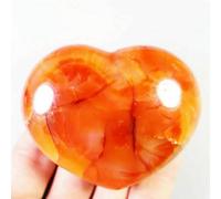 DSZUJTYROP Decorative Ornaments Carnelian Geode Crystal Quartz Agate Heart Polished Minerals (Size : 40-50mm)
