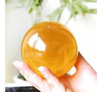 DSZUJTYROP Decorative Ornaments Citrine Calcite Quartz Crystal Ball (Size : 1500-1600g)