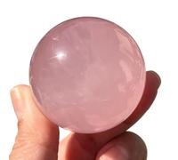 DSZUJTYROP Decorative Ornaments Rose Ball Crystal Sphere (Size : 900-1000g)
