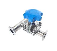 DSZUJTYROP DN20 x 1.5" Tri Clamp tee 3 Ways 316L Stainless Steel Tri Clamp Diaphragm Valve Brew Beer Dairy Product