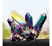 DSZUJTYROP Electroplated Color Crystal Cluster Quartz (Size : 70-100)