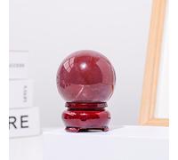 DSZUJTYROP Fluorite Ball Sphere and Quartz Hand Crystal Home Feng Shui Decoration Accessory Stone,Red Silica-5cm