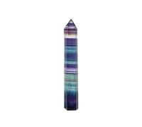 DSZUJTYROP Fluorite Crystal Colorful Striped Rainbow Quartz Jewelry Stone Ornaments for Spiritual (Size : 3pcs)