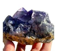 DSZUJTYROP Fluorite Rough Stones Crystal Gemstones for Tumbling Fountain DIY Raw Garden Home Decor,600-700g