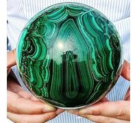 DSZUJTYROP Gems Malachite Real Crystals Spheres Ball Malakite Jewelry Stones Collection Decor Ornaments (Size : 50-55mm)