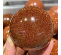 DSZUJTYROP Gold Sand Quartz Crystal Ball 40-100mm (Size : 50-60mm)