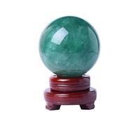 DSZUJTYROP Green Fluorite Ball Ornaments Home Living Room Bedroom Entrance Study Crystal Stone Polished,80mm