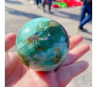 DSZUJTYROP Green Moonlight Ball Crystal Decorative Stones Sphere Ornaments (Size : 60-70mm)