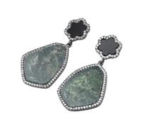 DSZUJTYROP Green Stone Earrings